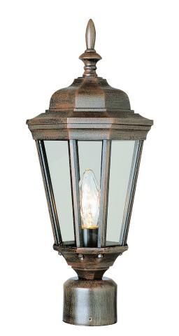 Trans Globe Lighting 45644 WB Outdoor Santa Cruz 17 Postmount Lantern Weathered Bronze Bel Air Lighting
